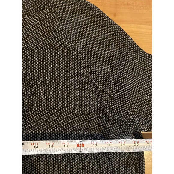 Vince Silk Popover Blouse Black White Long Sleeve Banded Collar Classic Size XS - Picture 10 of 14